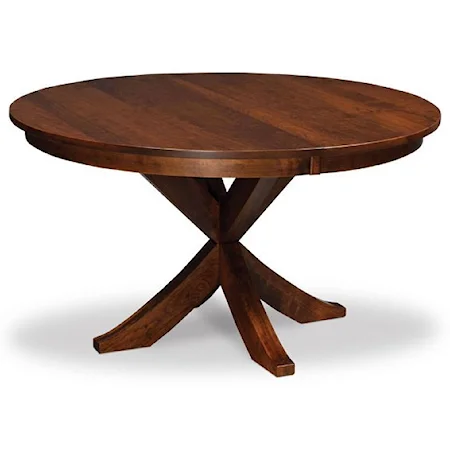 48" Single Pedestal Table with 18" Butterfly Leaf